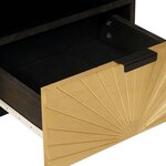vidaXL Table basse Noir et or 80 x 54 x 40 cm bois de manguier massif