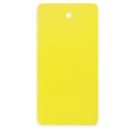 Lot de 500: étiquette industrielle pvc jaune 45x100 mm