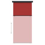 vidaXL Auvent latéral de balcon 122x250 cm Rouge