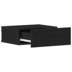 vidaXL Tables de chevet flottantes lot de 2 chêne noir 40 x 32 x 15 cm bois d'ingénierie