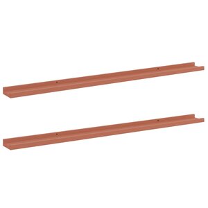 vidaXL Étagère Murale 2 pc Rouge 115 x 9 x 3 cm Bois d'ingénierie