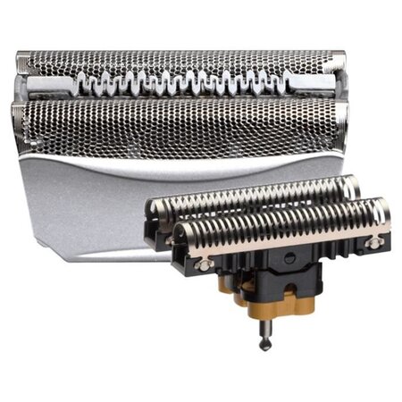 Grille et bloc-couteaux de rechange compatible avec les rasoirs series 5 - braun 51s argentée