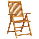 Ensemble de salle à manger de jardin 7 pièces en bois d'acacia pliable