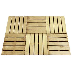 vidaXL Dalles de terrasse 6 Pièces 50x50 cm Bois Vert