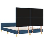 vidaXL Cadre de lit avec tête de lit Bleu 140 x 190 cm tissu