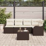 vidaXL Ensemble de canapé de jardin avec stockage 6 Pièces Gris polyrotin
