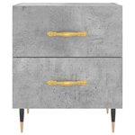 vidaXL Tables de chevet 2Pièces gris béton 40x35x47 5cm bois d’ingénierie