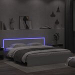 vidaXL Cadre de lit avec LED sans matelas blanc 180x200 cm
