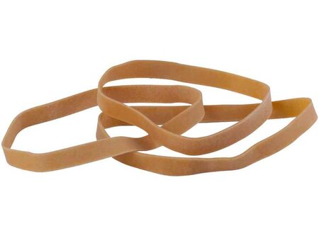 Bracelets caoutchouc larges, naturel, 90 x 6 mm, sachet PAVO