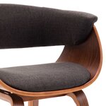 vidaXL Chaises à manger lot de 2 gris bois courbé et tissu
