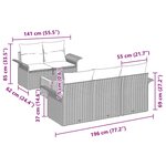 vidaXL Ensemble de canapé de jardin 6 Pièces Beige Poly rotin
