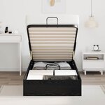 vidaXL Cadre de lit ottoman avec stockage Chêne noir 193 x 120 x 25 cm