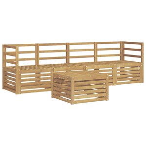 vidaXL Ensemble de canapés d'extérieur 5 Pièces Blanc