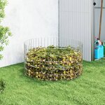 vidaXL Composteur de jardin Ø100x50 cm Acier galvanisé