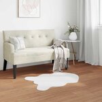 vidaXL Tapis en Fourrure Synthétique de Lapin Olite Blanc 60 x 90 cm