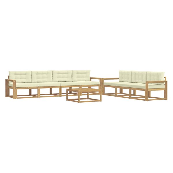 vidaXL Ensemble de canapés d'extérieur 7 pc Blanc et crème
