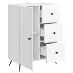 vidaXL Buffet Blanc brillant 66 x 34 5 x 90 cm Bois d'ingénierie