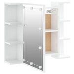 vidaXL Armoire à miroir avec LED Blanc brillant 70x16 5x60 cm