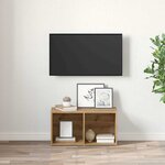 vidaXL Ensemble meuble TV Marron 72 x 35 x 37 cm Bois d'ingénierie