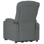 vidaXL Fauteuil inclinable électrique Gris foncé Tissu