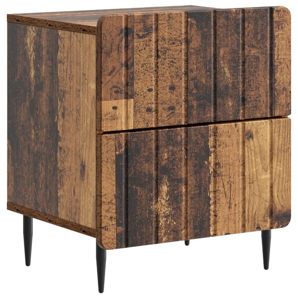 vidaXL Cabinet de chevet avec tiroir Bois ancien 43 x 34 5 x 49 5 cm