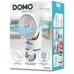 Domo ventilateur de table à télécommande 45 w blanc