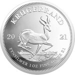 Pièce de monnaie en Argent 1 Rand g 31.1 (1 oz) Millésime 2021 Krugerrand 2021 KRUGERRAND