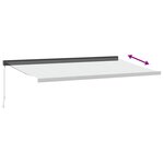 vidaXL Auvent rétractable anthracite et blanc 5x3 m tissu et aluminium