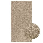 vidaXL Tapis ZIZUR beige 60x110 cm aspect de jute intérieur extérieur