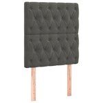 vidaXL Sommier à lattes de lit matelas et LED Gris foncé 100x200 cm