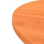 vidaXL Dessus de table rond cire marron Ø70x2 5 cm bois de pin massif