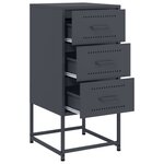 vidaXL Tables de chevet 2 Pièces anthracite 36x39x78 cm acier