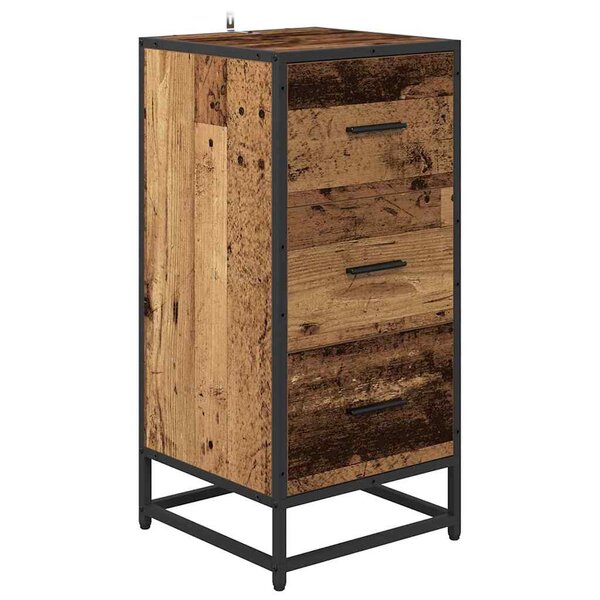 vidaXL Buffet Bois ancien 35.5 x 35 x 76 cm Bois d'ingénierie