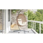 vidaXL Chaise suspendue polyrotin 104 x 100 x 191 cm Marron café