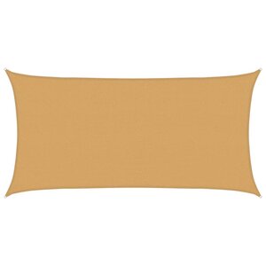 vidaXL Voile d'ombrage 160 g/m² rectangulaire sable 2 5x5 m PEHD