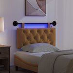 vidaXL Tête de lit suspendue Marron Velours