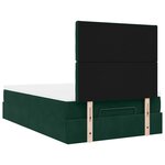vidaXL Cadre de lit ottoman avec matelas vert foncé 120x190 cm velours