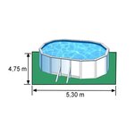 Piscine blanche avec cadre en acier diamètre 500 cm