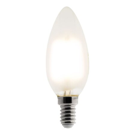 Ampoule Déco filament LED dépoli Flamme 4W E14 400lm 2700K (blanc chaud)