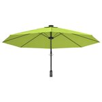 vidaXL Parasol mural pomme verte 290 cm