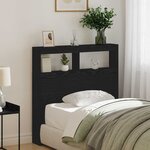 vidaXL Armoire tête de lit avec LED chêne noir 100x17x102 cm
