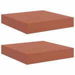 vidaXL Étagère Murale 2 Pièces Rouge 23 x 23 5 x 4 cm Bois d'ingénierie