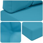 vidaXL Coussin de canapé d'extérieur 2 Pièces Bleu royal Polyester