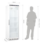 Frigo vitrine à boisson 400 litres - polar - r600a - acier inoxydable1400vitrée 600x600x1850mm