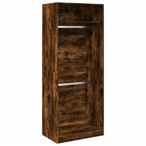 vidaXL Garde-robe chêne fumé 80x50x200 cm bois d'ingénierie