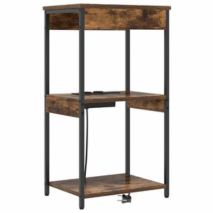 vidaXL Cabinet de chevet Chêne fumé 41 x 31 x 76 cm Bois d'ingénierie