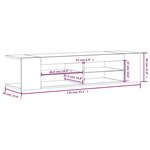 vidaXL Meuble TV avec lumières LED chêne fumé 135x39x30 cm