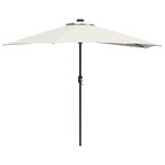 vidaXL Parasol de jardin ½ avec pied en aluminium de 294 cm
