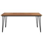 vidaXL Table de jardin avec pieds épingle à cheveux 180x90x75 acacia