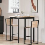 vidaXL Table de bar Naturel 110 x 55 x 105 cm Bois de pin massif